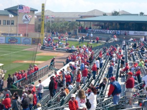 Cardinals side of the stadium