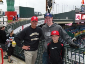 Steve with his dad and little brother Joe at Turner Field