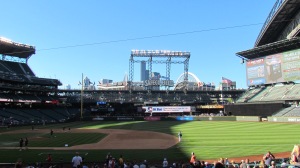View from right field side
