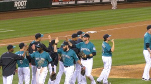 Mariners in the teal uniforms