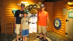 My dad, Joe, and me with the Mariner Moose