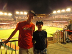 Joe and me in deep center field